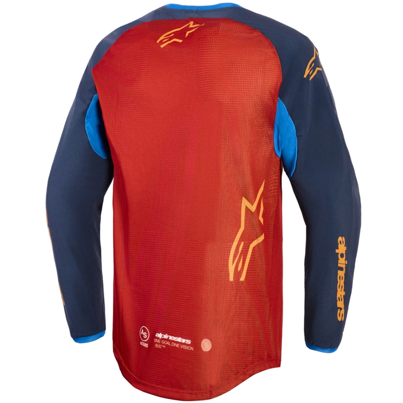 Alpinestars Maxdura Dual oranje-donkerblauwe motorcrossjersey