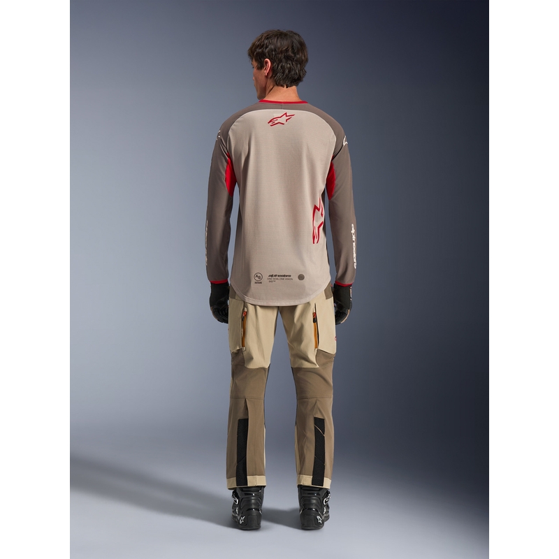 Alpinestars Maxdura Dual motorcrossshirt bruin-oranje