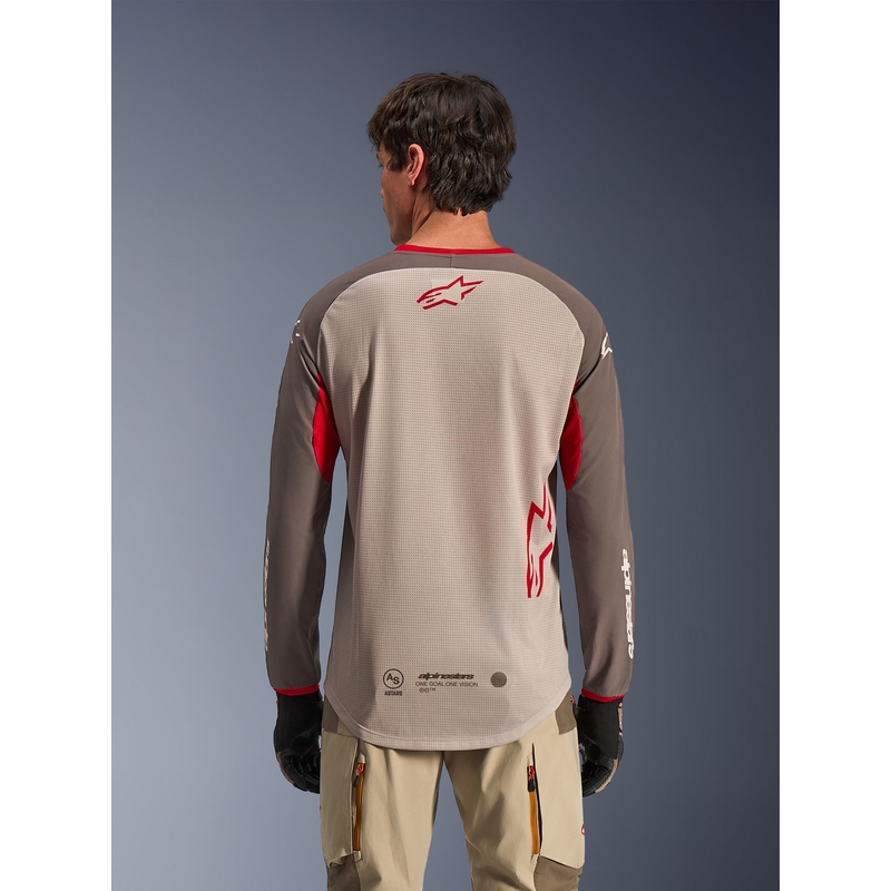 Alpinestars Maxdura Dual motorcrossshirt bruin-oranje