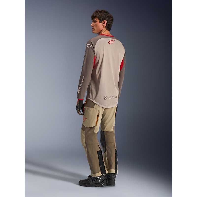 Alpinestars Maxdura Dual motorcrossshirt bruin-oranje