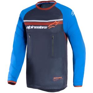 Alpinestars Maxdura Dual motorcrossshirt donkergrijs-blauw-oranje