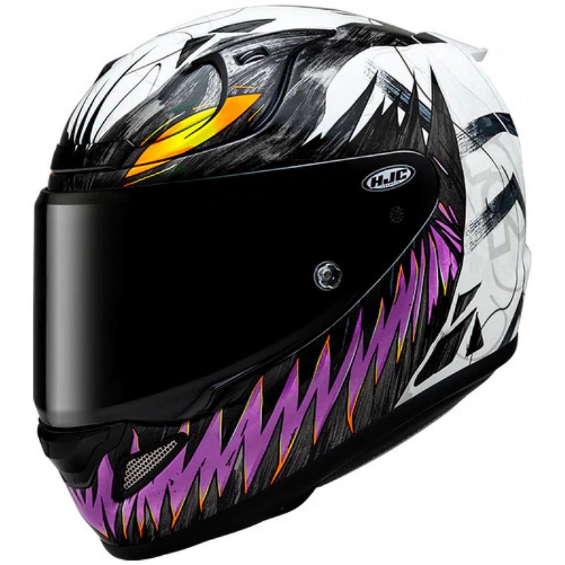 Integraal motorhelm HJC RPHA 12 Anti Venom 2 Marvel MC8 zwart-wit-paars