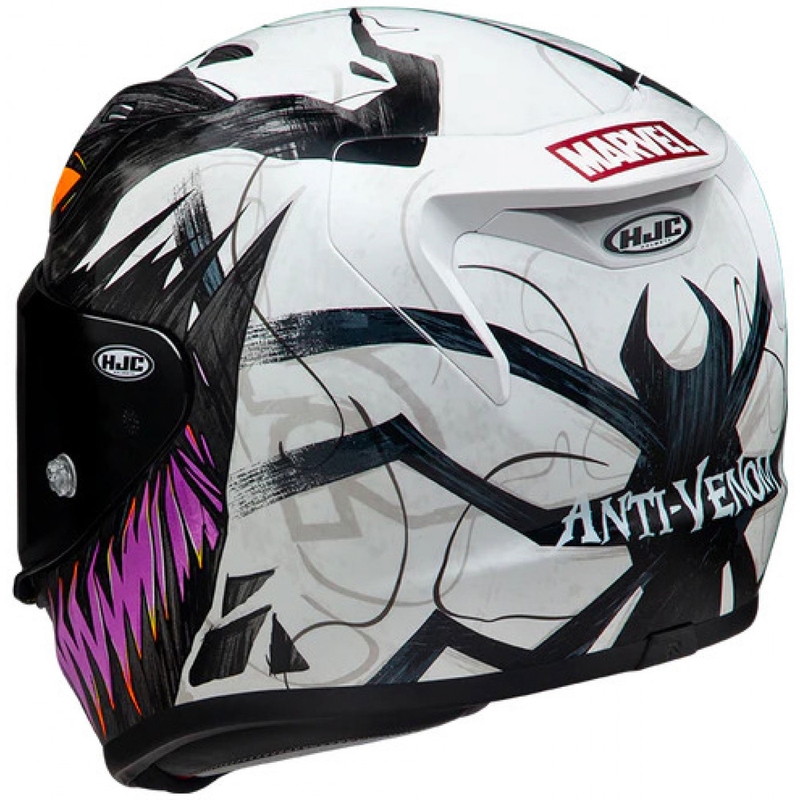 Integraal motorhelm HJC RPHA 12 Anti Venom 2 Marvel MC8 zwart-wit-paars