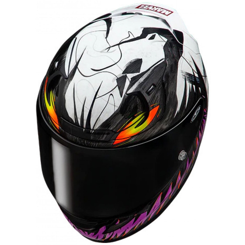 Integraal motorhelm HJC RPHA 12 Anti Venom 2 Marvel MC8 zwart-wit-paars