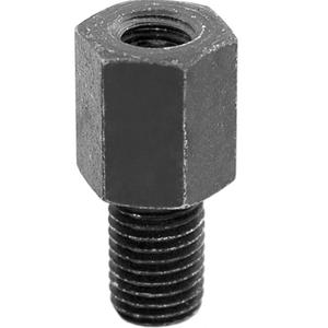 Schroefdraadverkleiner voor achteruitkijkspiegel - binnenschroefdraad M10 rechts/buitenschroefdraad M8 rechts zwart