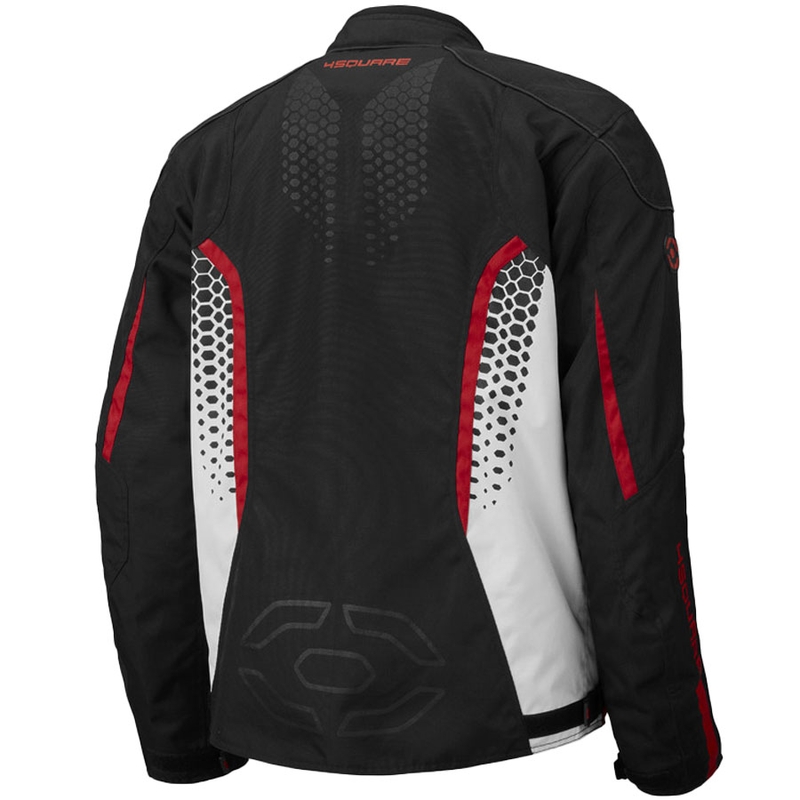 4SQUARE Sportster Dart motorjas zwart-wit-rood