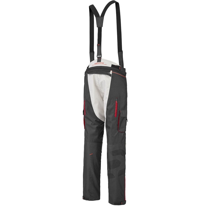 4SQUARE Trailer Craft motorbroek wit-grijs-rood