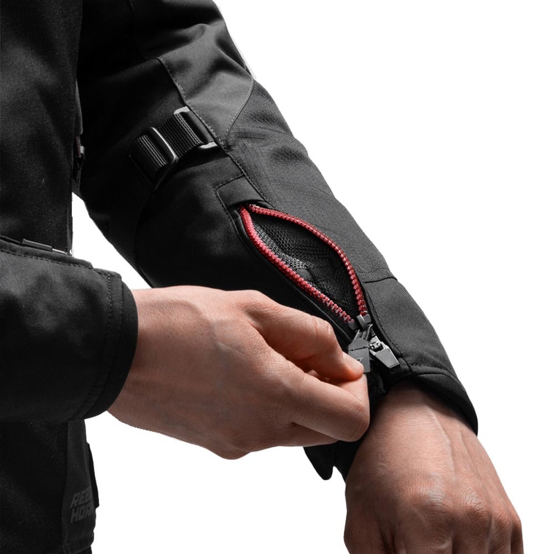 Rebelhorn Swift motorjas zwart-donkergrijs-rood