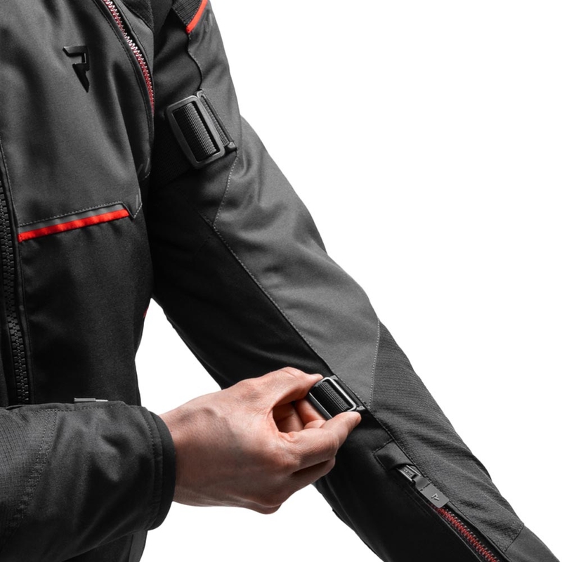 Rebelhorn Swift motorjas zwart-donkergrijs-rood