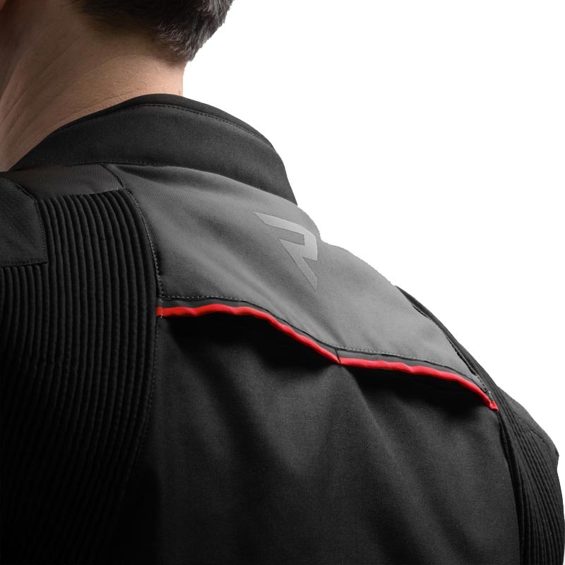 Rebelhorn Swift motorjas zwart-donkergrijs-rood