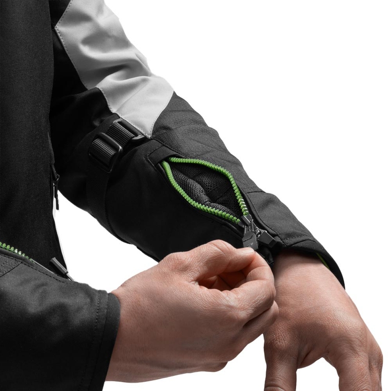 Rebelhorn Swift motorjas lichtgrijs-fluor geel