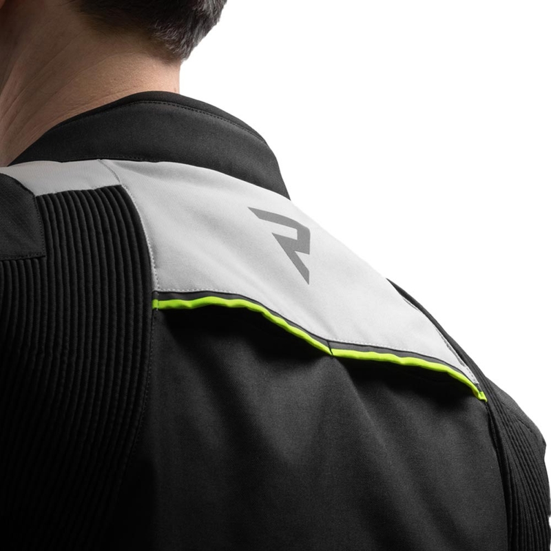 Rebelhorn Swift motorjas lichtgrijs-fluor geel