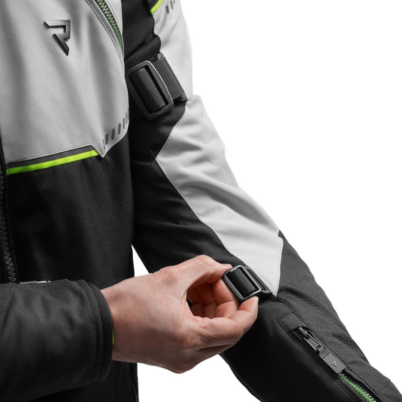 Rebelhorn Swift motorjas lichtgrijs-fluor geel