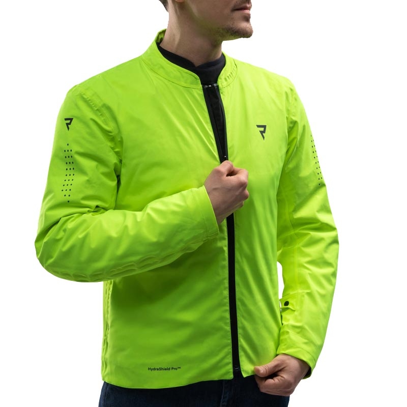 Rebelhorn Swift motorjas lichtgrijs-fluor geel