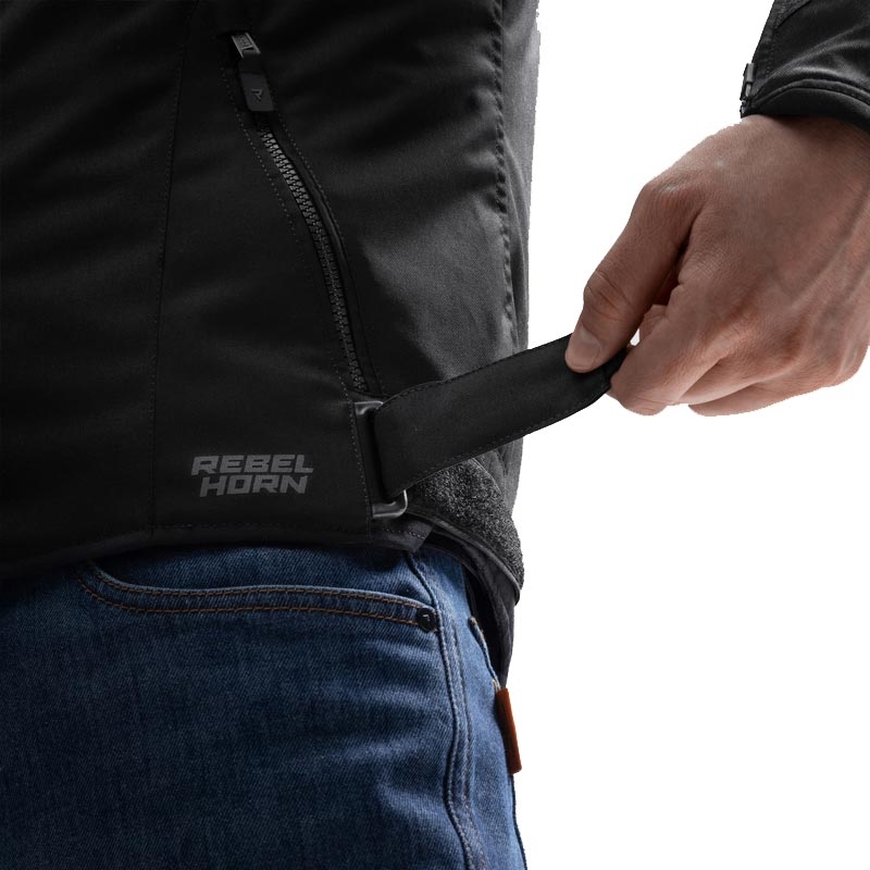 Rebelhorn Swift motorjas lichtgrijs-fluor geel