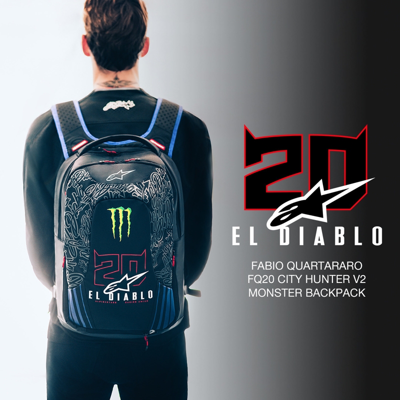 Alpinestars City Hunter V2 FQ20 Monster Collection Rugzak Zwart-Fluor Rood-Blauw-Groen 22 L uitverkoop