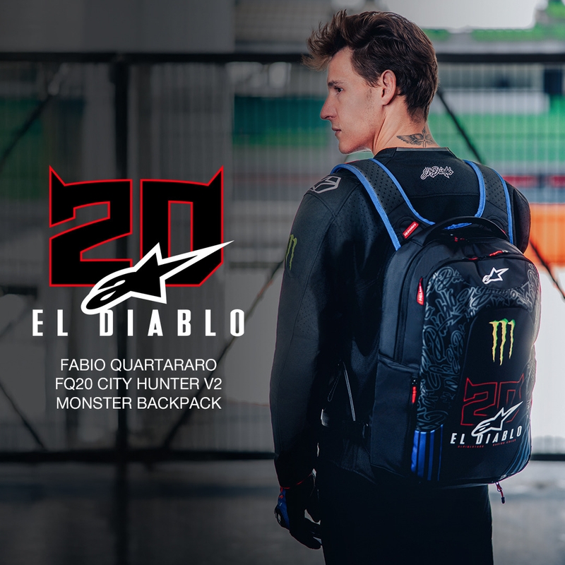 Alpinestars City Hunter V2 FQ20 Monster Collection Rugzak Zwart-Fluor Rood-Blauw-Groen 22 L uitverkoop