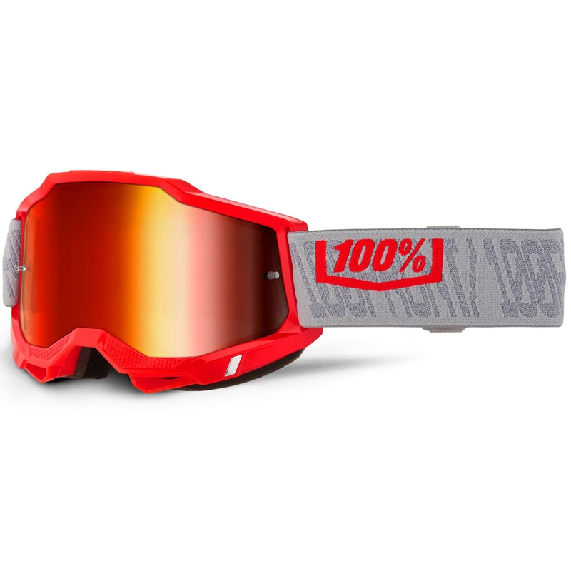 Motocrossbril 100% ACCURI 2 Gatorback met rood plexiglas