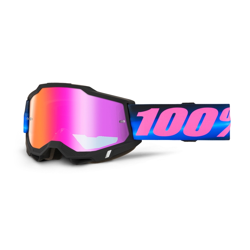 100% ACCURI 2 Superdome motorcrossbril met rood plexiglas