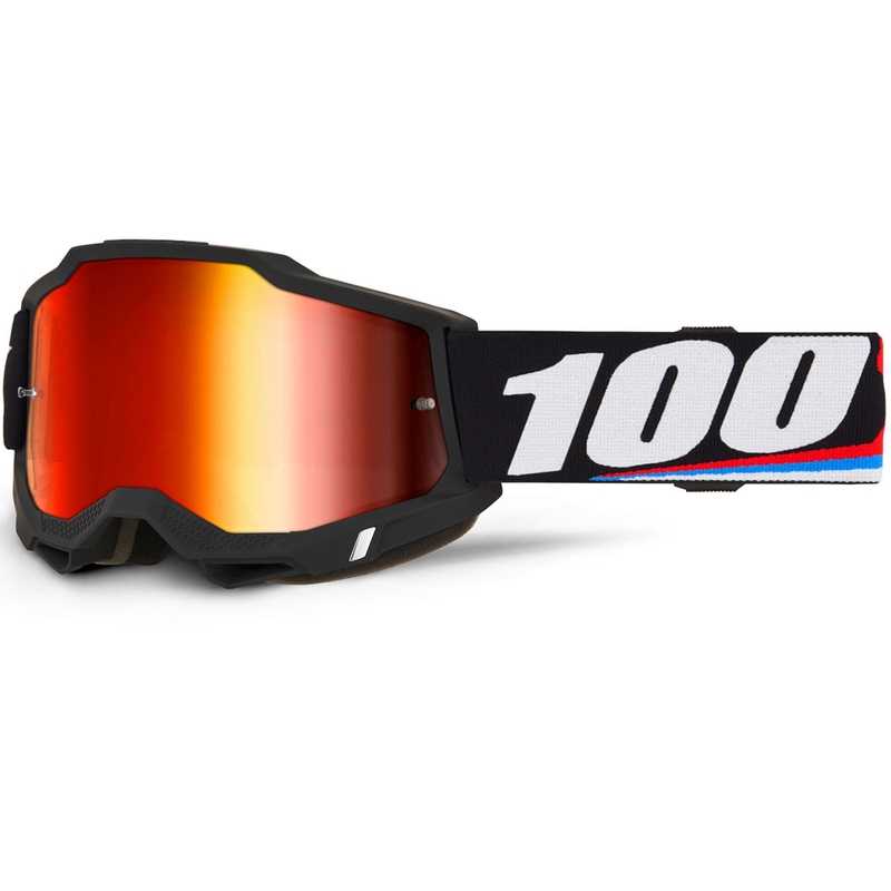 Motocrossbril 100% ACCURI 2 Magnus met rood plexiglas