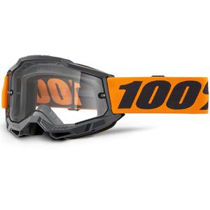Motocrossbril 100% ACCURI 2 Enduro oranje met dubbel transparant plexiglas
