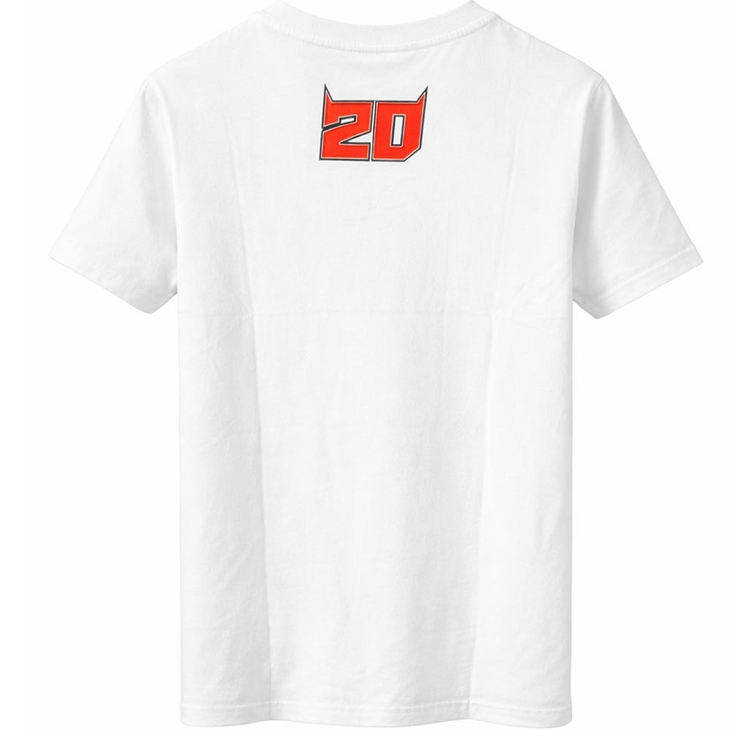 T-shirt Ducati Fabio Quartararo 20 Kleurrijk Patroon wit