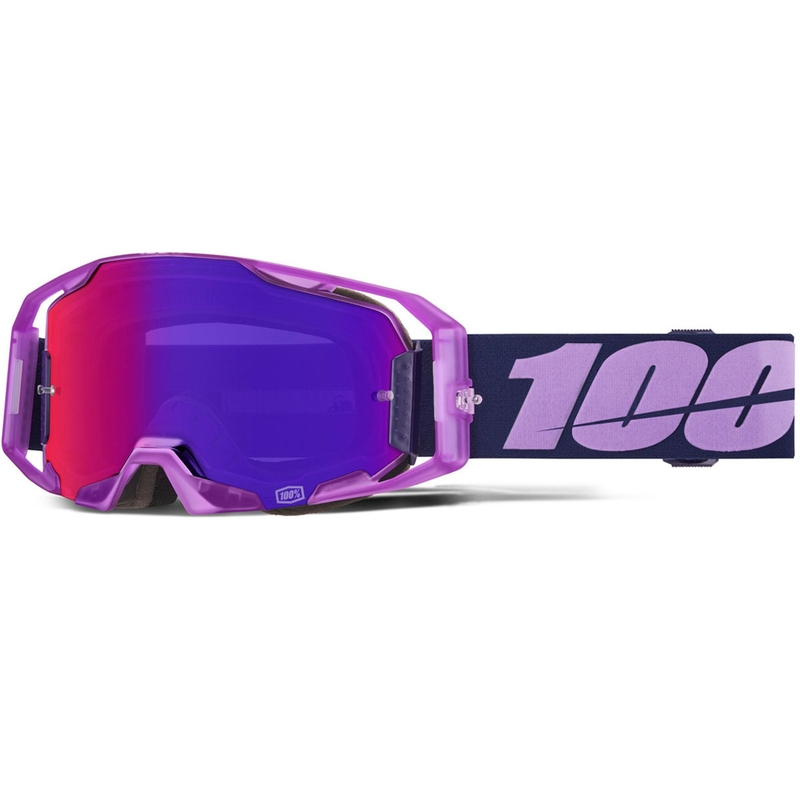 Motocrossbril 100% ARmatic Toyota met paars plexiglas