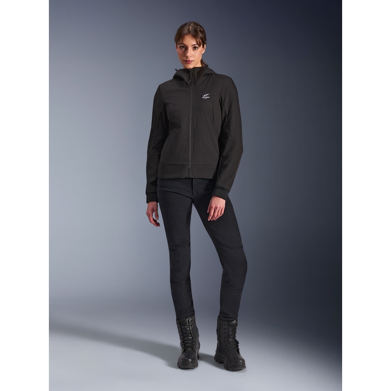 Alpinestars Stella Radium Tech Hoodie dames motorjas zwart