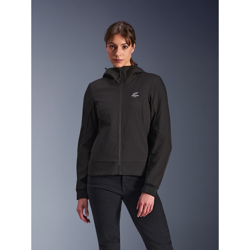 Alpinestars Stella Radium Tech Hoodie dames motorjas zwart