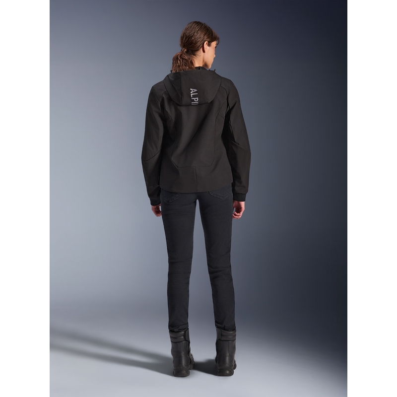 Alpinestars Stella Radium Tech Hoodie dames motorjas zwart