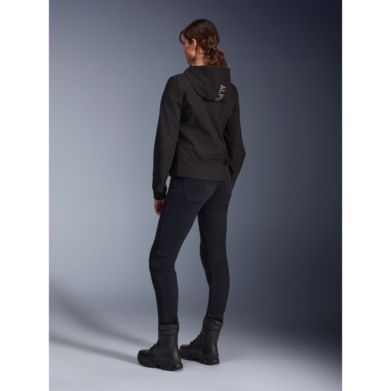 Alpinestars Stella Radium Tech Hoodie dames motorjas zwart