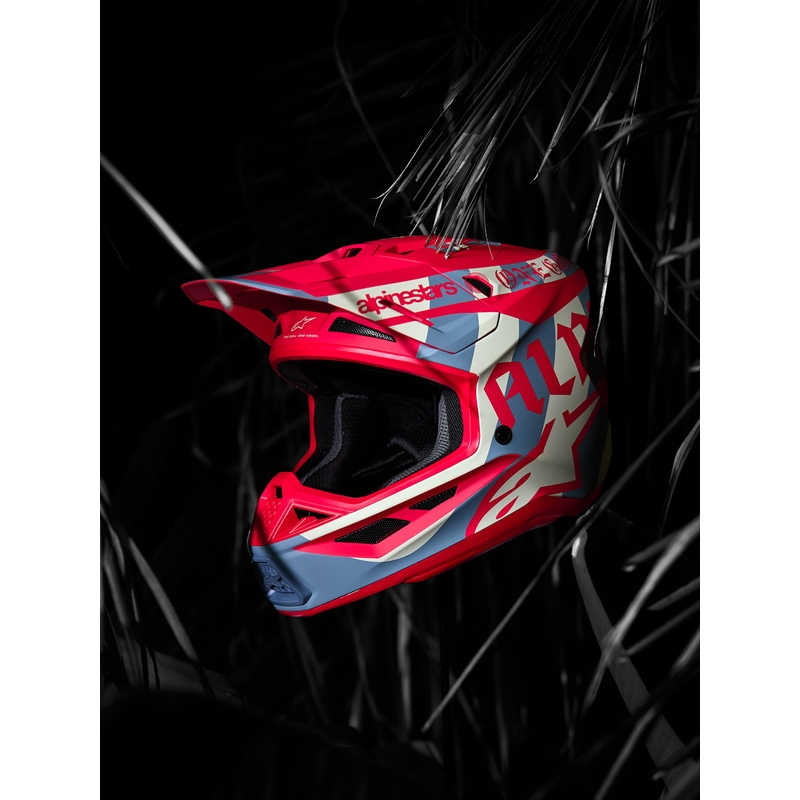 Alpinestars Supertech S-M7 limited edition Beast Coast motorcrosshelm grijs-zwart-oranje