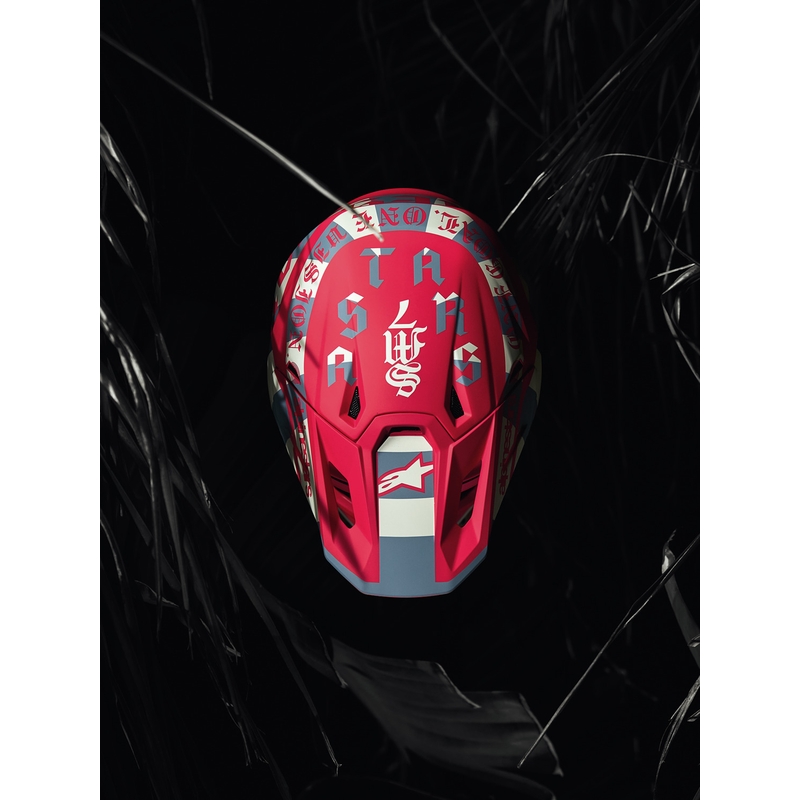 Alpinestars Supertech S-M7 limited edition Beast Coast motorcrosshelm grijs-zwart-oranje
