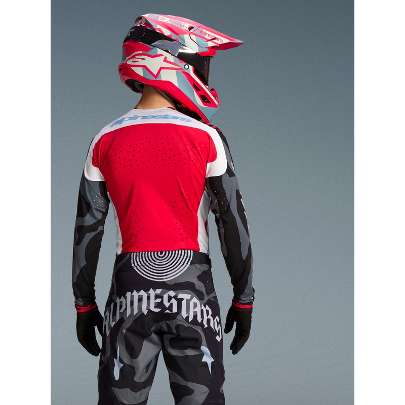 Alpinestars Techstar limited edition Beast Coast motorcrossshirt grijs-zwart-oranje