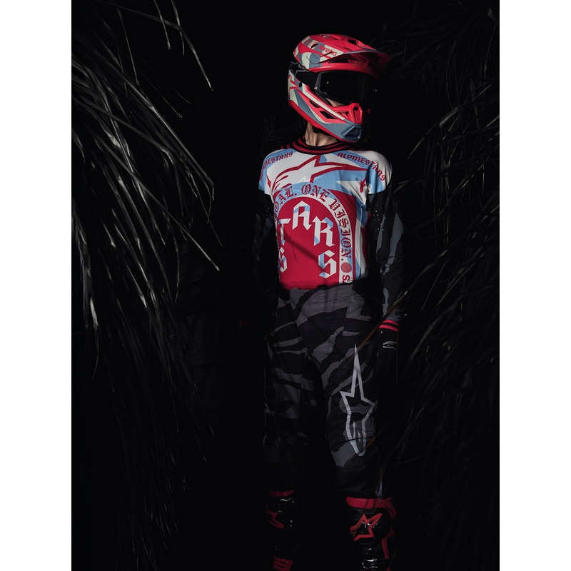 Alpinestars Techstar limited edition Beast Coast motorcrossshirt grijs-zwart-oranje