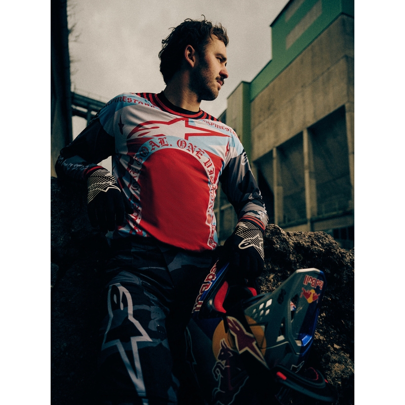 Alpinestars Techstar limited edition Beast Coast motorcrossshirt grijs-zwart-oranje
