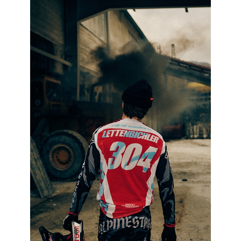Alpinestars Techstar limited edition Beast Coast motorcrossshirt grijs-zwart-oranje