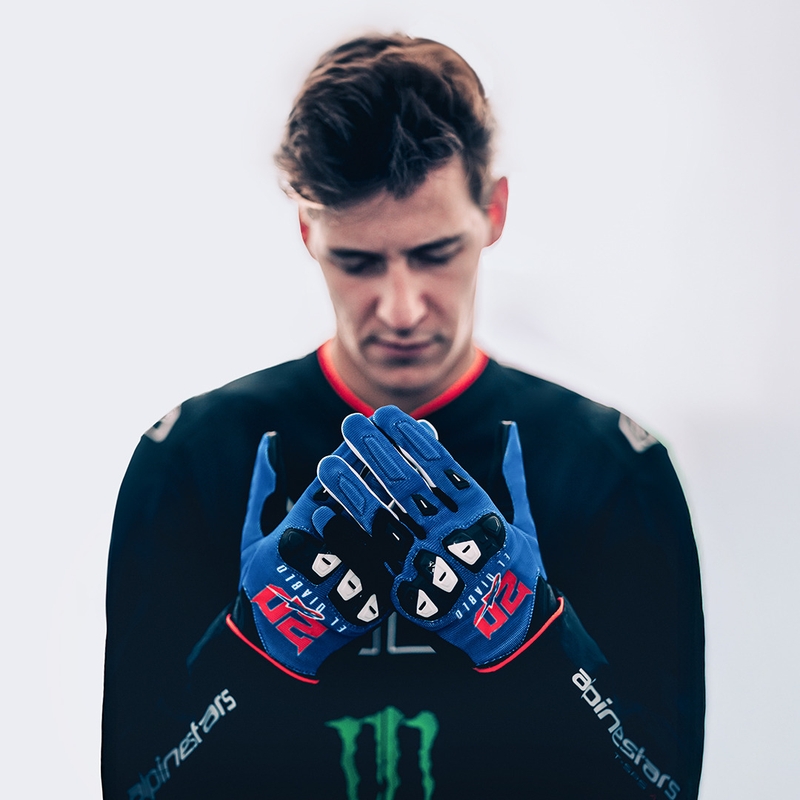 Alpinestars SP X 1 FQ20 motorhandschoenen collectie blauw-zwart-fluorrood