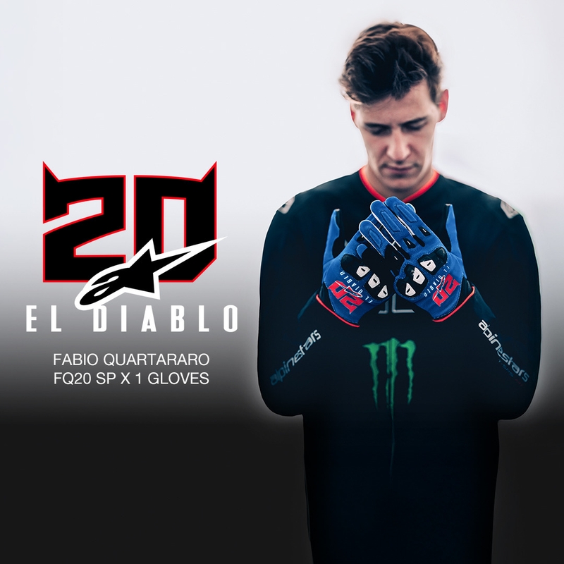 Alpinestars SP X 1 FQ20 motorhandschoenen collectie blauw-zwart-fluorrood