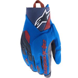 Alpinestars Durack motorhandschoenen blauw-donkergrijs-oranje