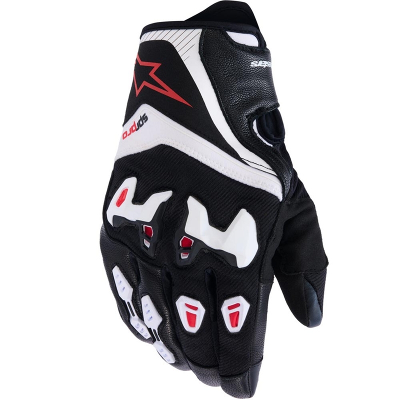 Alpinestars SP-R PRO motorhandschoenen zwart-wit-rood