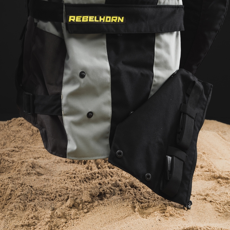 Motorjas Rebelhorn Patrol grijs-zwart-fluogeel