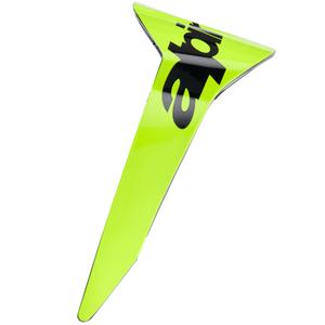 Aerodynamische spoiler voor Alpinestars Supertech R10 Arius motorhelmen, standaard profiel, fluorescerend geel-zwart.
