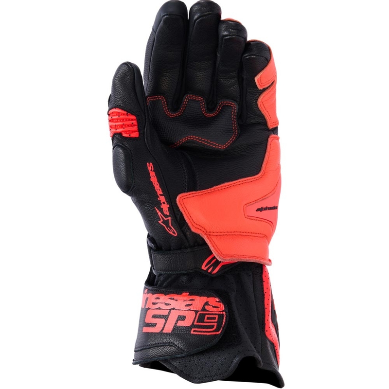 Alpinestars SP-9 motorhandschoenen zwart-fluorescerend rood