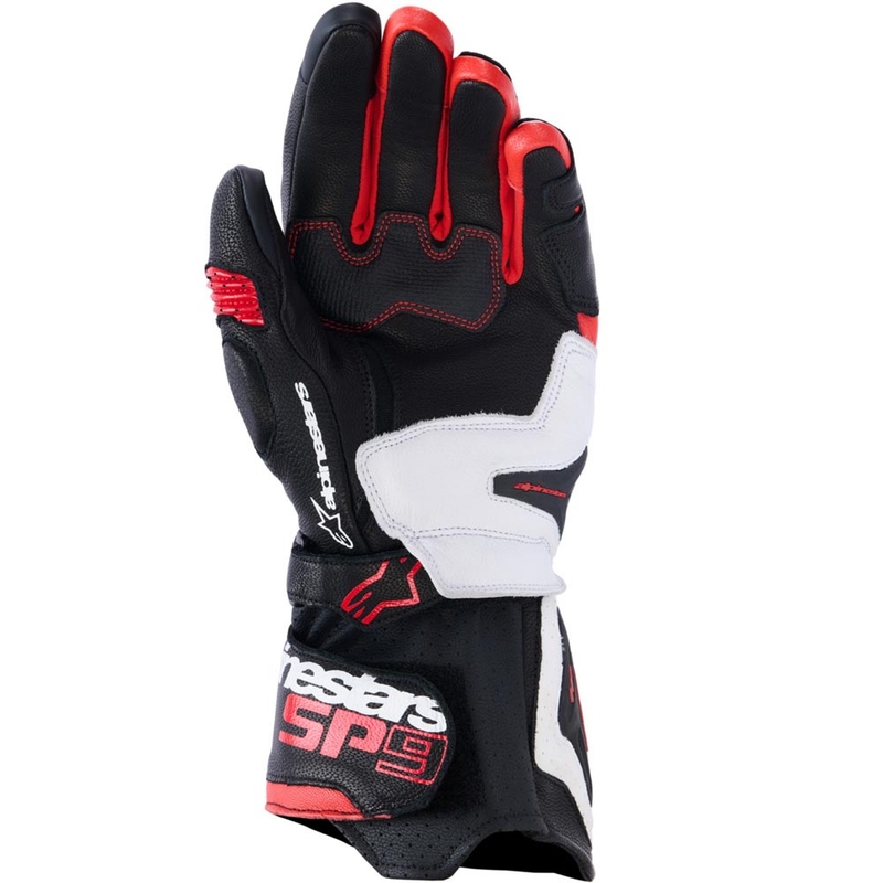 Alpinestars SP-9 motorhandschoenen zwart-wit-rood