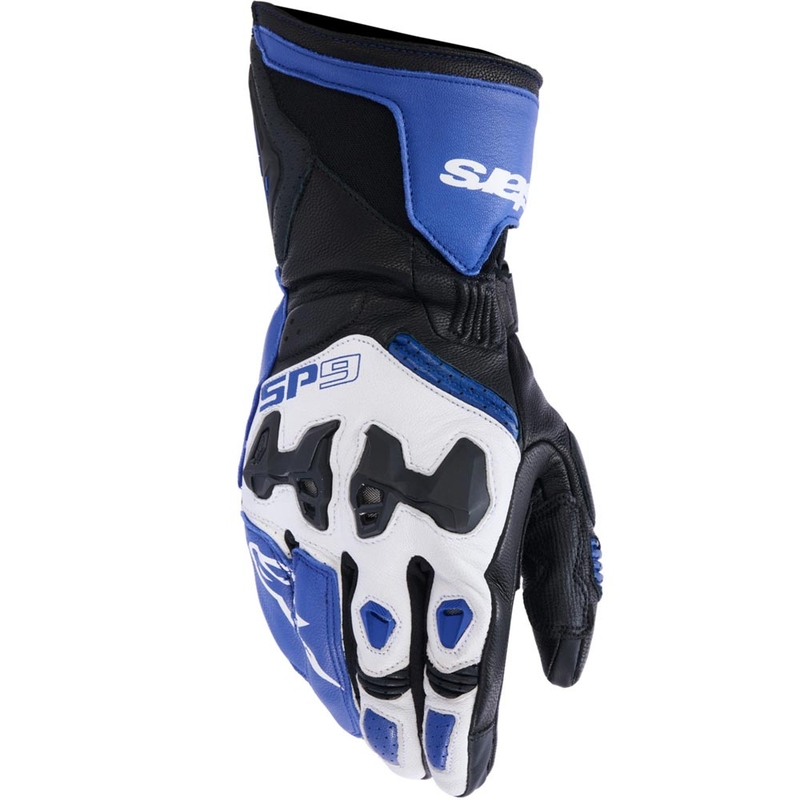 Alpinestars SP-9 motorhandschoenen blauw-wit-zwart