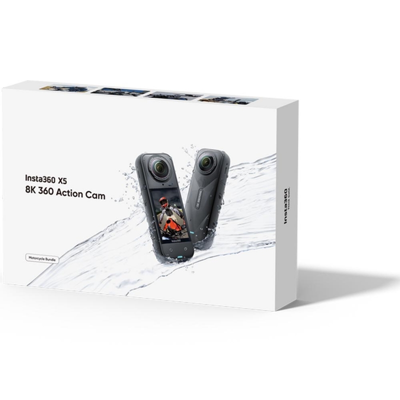 Insta360 X5 Motorfiets Bundel Actiecamera Zwart