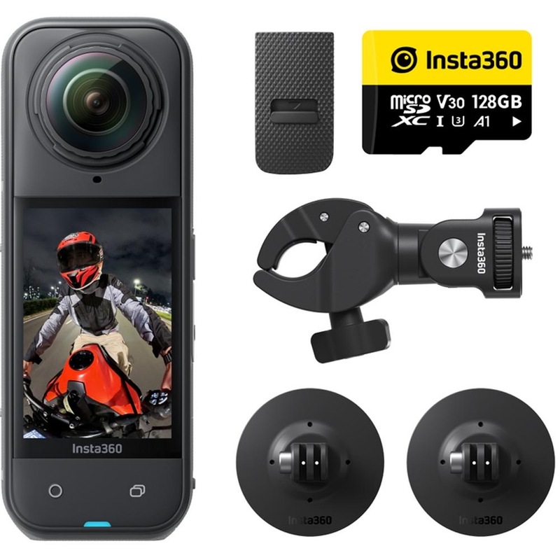 Insta360 X5 Motorfiets Bundel Actiecamera Zwart