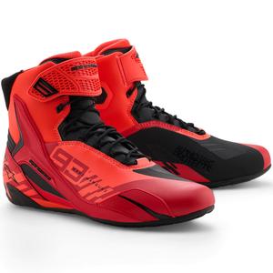 Alpinestars Faster-4 MM93 motorlaarzen, fluo collectie, rood-rood-zwart