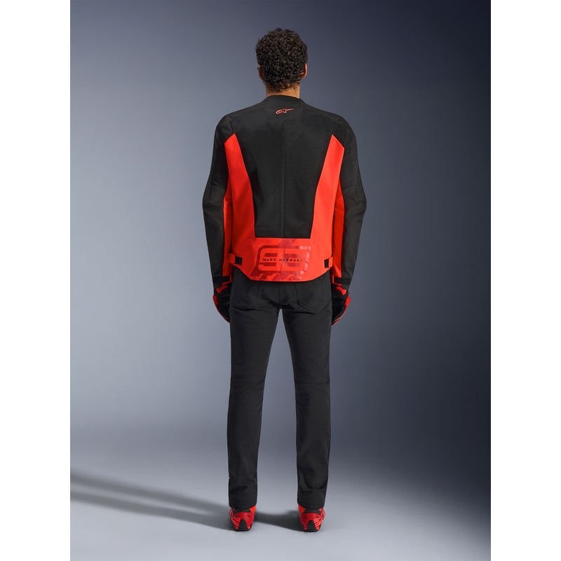 Alpinestars C-1 AIR MM93 motorjas, fluo collectie, rood-rood-zwart